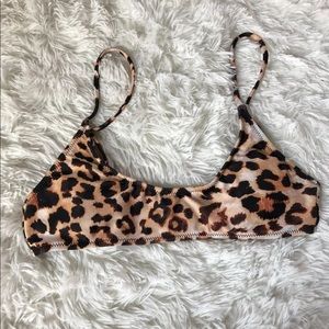 Cheetah print bikini top
